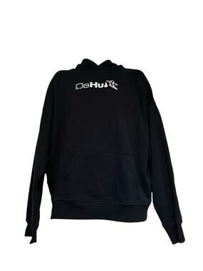 DaHui Hawaii Hoodie Black Pullover Surf Skate Island Logo Graphic Adult M